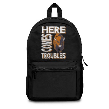 Discover Here Comes Trouble Bison Buffalo Wild Rebel Backpacks