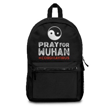 Discover Corona Virus gift Pray for Wuhan Ying Yang Gift Backpacks