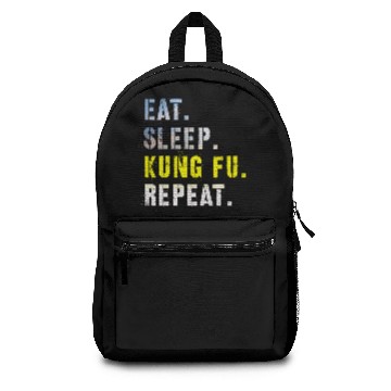 Discover Eat Sleep Kung Fu Repeat Slogan Karate karate Backpacks
