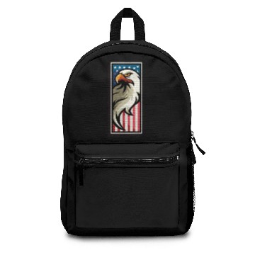 Discover American Flag and Bald eagle Emblem - Backpacks