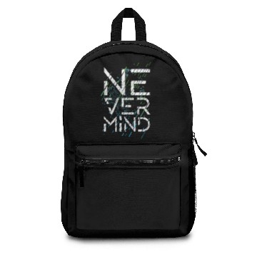 Discover nevermind typography Backpacks