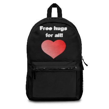 Discover free hugs for all, convention, community Backpacks