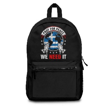 Discover Pray For Peace Greek We Need It Backpacks