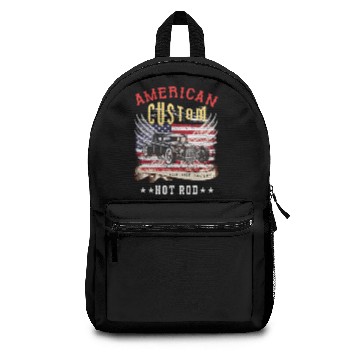 Discover vintega hot rod t shitr design Backpacks