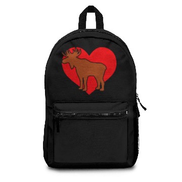 Discover Moose Heart Elk Lover Gift Idea Backpacks