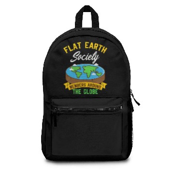 Discover flat earth merchandise Backpacks
