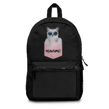 Discover Cool cat in pocket Backpacks