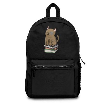 Discover Siamese cat kittens teacher nerd books gift Backpacks