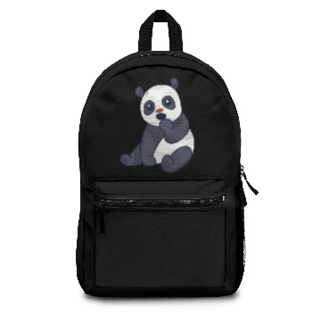 Discover Cute Panda Muzzle Spot Sitting, Animal Print Backpacks