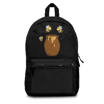 Discover bee bumblebee honey pot children design Backpacks
