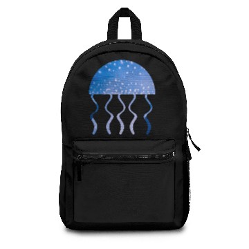 Discover blue jellyfish Backpacks