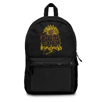 Discover Sunflower Begin with kindness Backpacks