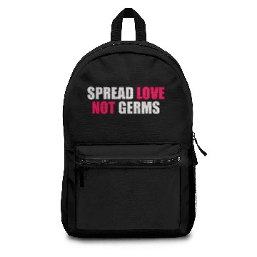 Discover spread love not germs Backpacks
