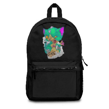 Discover Catzilla funny cat with god zilla look Backpacks