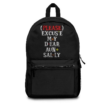 Discover Please excuse my dear aunt sally Backpacks