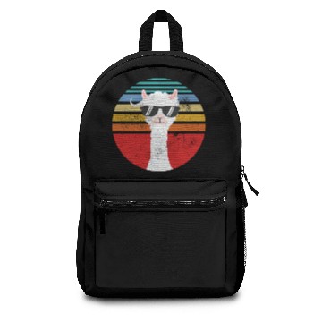 Discover Funny Llama Alpaca With Sunglasses Backpacks