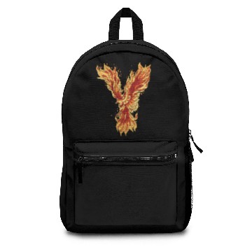Discover Fire phoenix bird with flame wings Backpacks