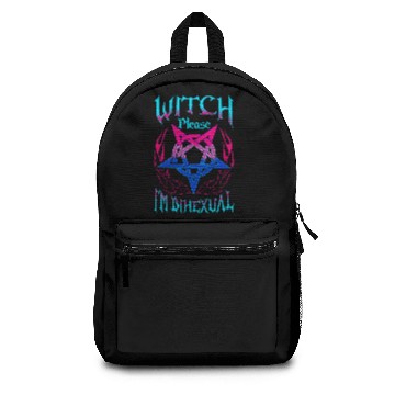 Discover Witch Bisexual Hex Pun Funny Bisexuality Pentagram Backpacks