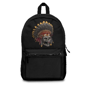 Discover Native American Skull 2 Backpacks