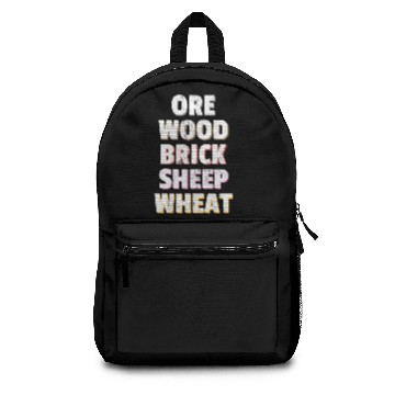 Discover Ore Brick Sheet Wheat Funny Settlers Board Game Backpacks