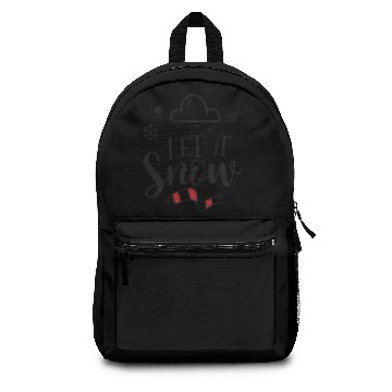 Discover Let it snow black and red Backpacks