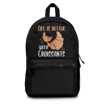 Discover Croissant Lover Morning Breakfast Hobby Baking Backpacks
