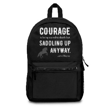 Discover John Wayne Quote on Courage Backpacks