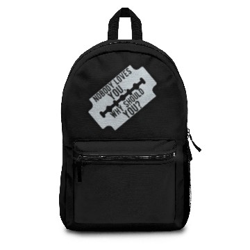Discover Razor blade | Suicide | Depression | black comedy Backpacks