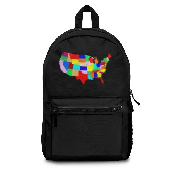 Discover USA Patchwork Map Backpacks