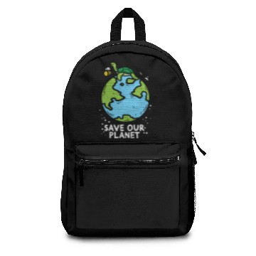 Discover Save Our Planet Bees Turtle Orca Cute Earth Day Backpacks
