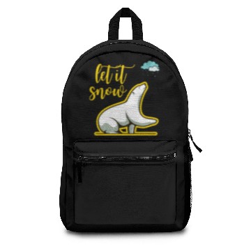 Discover Let it Snow Polar Bear Christmas Theme Backpacks