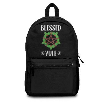 Discover Blessed Yule Pagan Winter Solstice design Backpacks