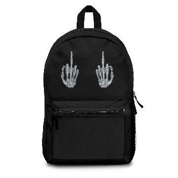 Discover Skeleton Middle Finger Backpacks