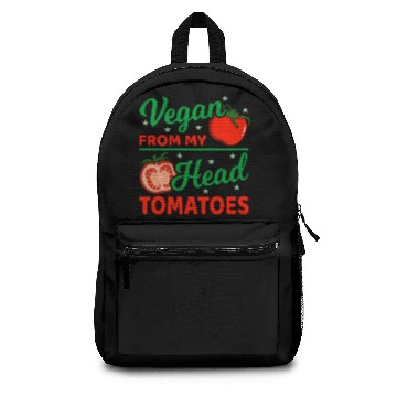 Discover Tomato Red Round Vegetable Gift Idea Backpacks