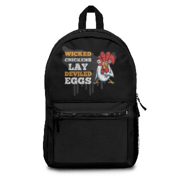 Discover Wicked chickens lay deviled eggs Backpacks
