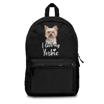Discover Yorkshire Terrier I Love My Yorkie funny saying Backpacks