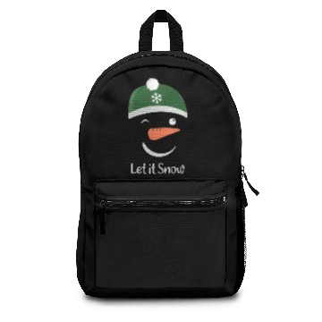 Discover Snowman Green Cap - Let It Snow Backpacks