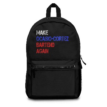 Discover Funny Political Conservative AOC bartend gift idea Backpacks