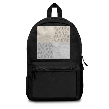 Discover four branches pattern beige grey Backpacks