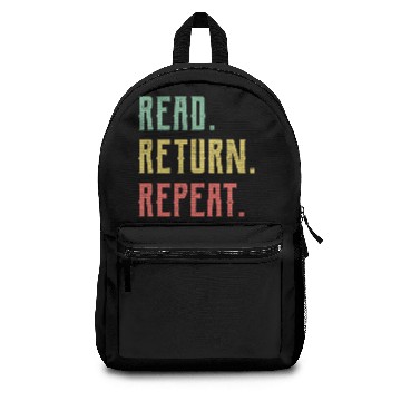 Discover Read Return Repeat Cute Librarian Backpacks Library