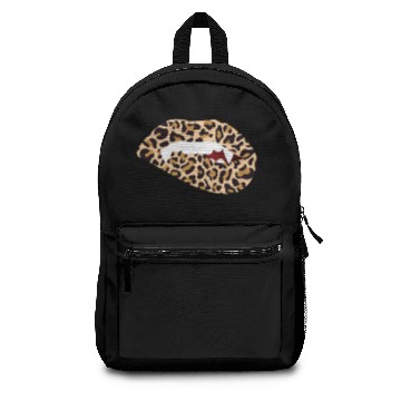 Discover brown leopard Vampire Lips Backpacks