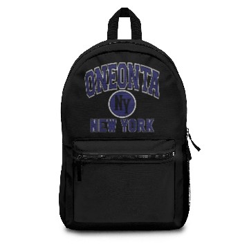 Discover Oneonta Ny Varsity Style Navy Blue Print Gift Backpacks