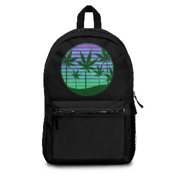 Discover cannabis leaf sunset weed marijuana hemp thc pot Backpacks