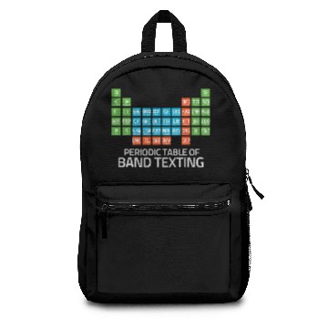 Discover Marching Band Periodic Table of Band Texting Eleme Backpacks