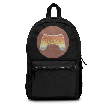 Discover Gaming sunset vintage controller computer game Backpacks