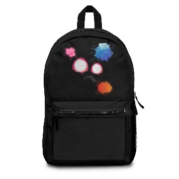 Discover Sad face paint splatter Backpacks