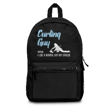 Discover curling guy Backpacks