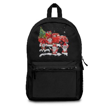 Discover Merry Christmas Santa Gnome With Red Truck Gnomes Backpacks