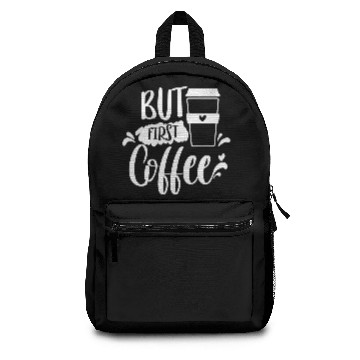 Discover but first coffee Backpacks