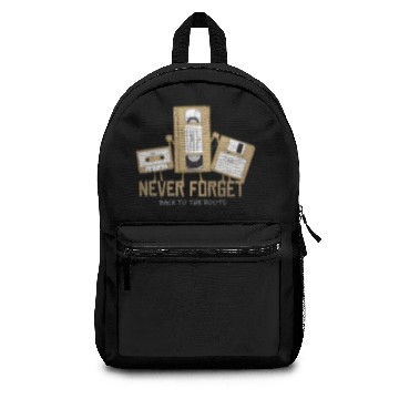 Discover Never Forget Cassette Disk VHS Tape Backpacks